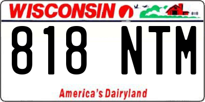 WI license plate 818NTM