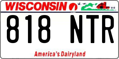 WI license plate 818NTR
