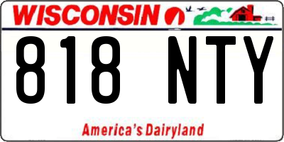 WI license plate 818NTY