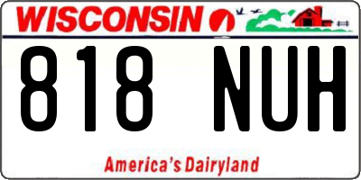 WI license plate 818NUH
