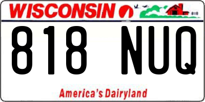 WI license plate 818NUQ