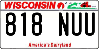 WI license plate 818NUU