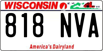 WI license plate 818NVA