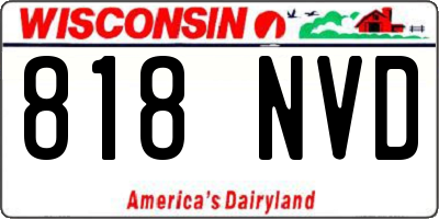 WI license plate 818NVD
