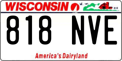 WI license plate 818NVE