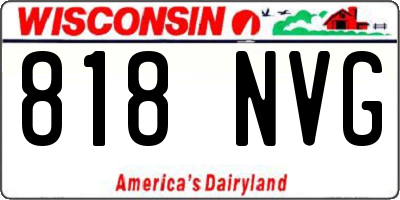WI license plate 818NVG