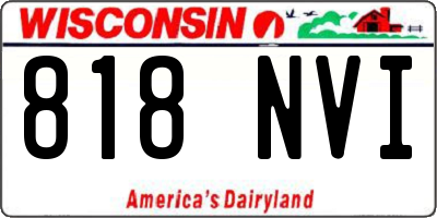 WI license plate 818NVI