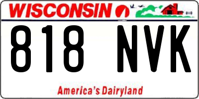WI license plate 818NVK