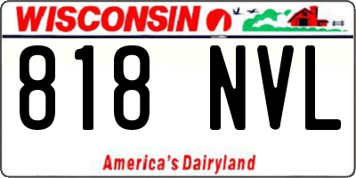 WI license plate 818NVL