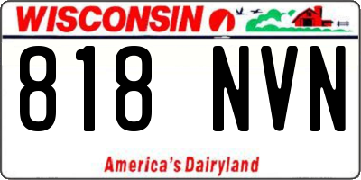 WI license plate 818NVN