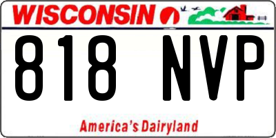 WI license plate 818NVP
