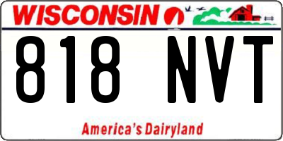 WI license plate 818NVT