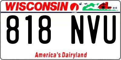 WI license plate 818NVU