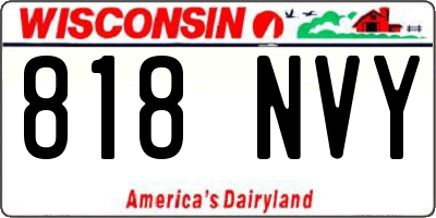 WI license plate 818NVY