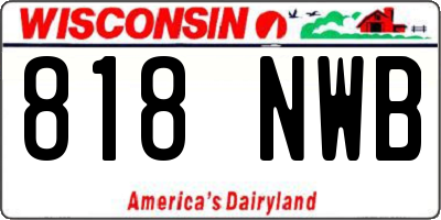 WI license plate 818NWB