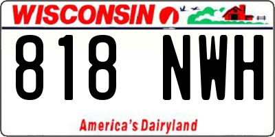 WI license plate 818NWH