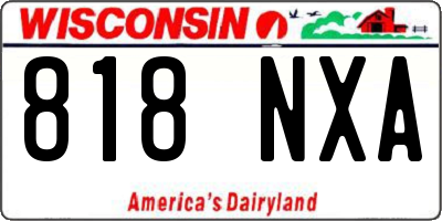 WI license plate 818NXA