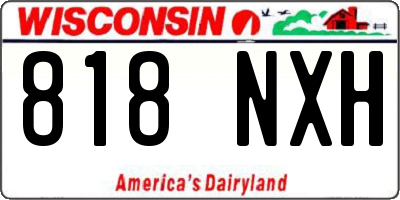 WI license plate 818NXH