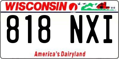 WI license plate 818NXI