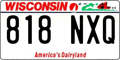 WI license plate 818NXQ