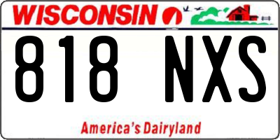 WI license plate 818NXS