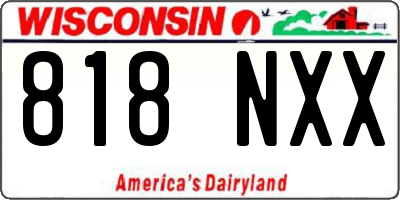 WI license plate 818NXX