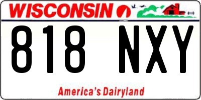 WI license plate 818NXY