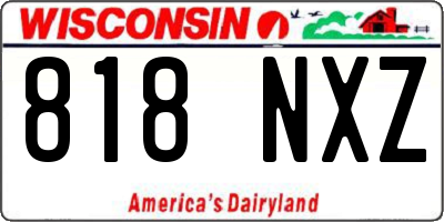 WI license plate 818NXZ