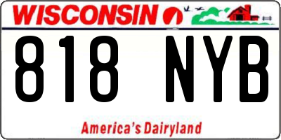 WI license plate 818NYB