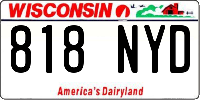 WI license plate 818NYD