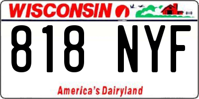 WI license plate 818NYF