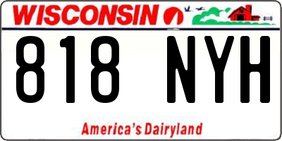 WI license plate 818NYH