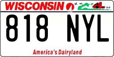 WI license plate 818NYL
