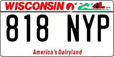 WI license plate 818NYP