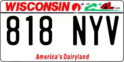 WI license plate 818NYV