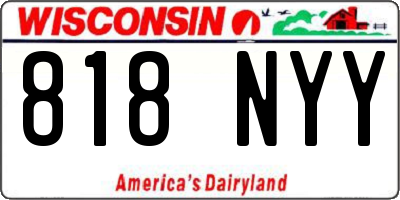 WI license plate 818NYY