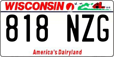 WI license plate 818NZG