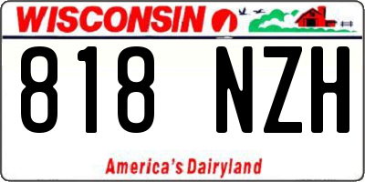 WI license plate 818NZH