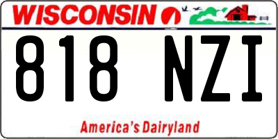 WI license plate 818NZI