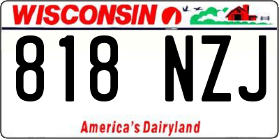 WI license plate 818NZJ