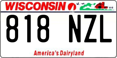 WI license plate 818NZL
