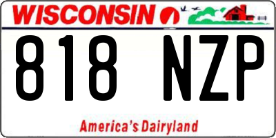 WI license plate 818NZP