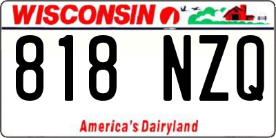 WI license plate 818NZQ