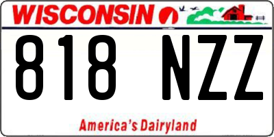 WI license plate 818NZZ