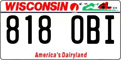 WI license plate 818OBI