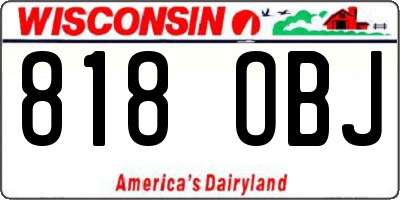 WI license plate 818OBJ