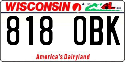 WI license plate 818OBK