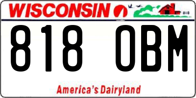 WI license plate 818OBM