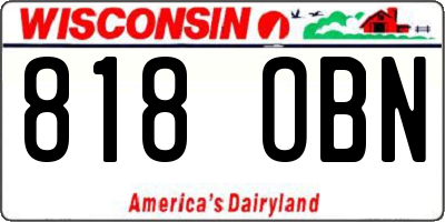 WI license plate 818OBN