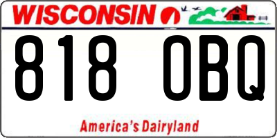 WI license plate 818OBQ